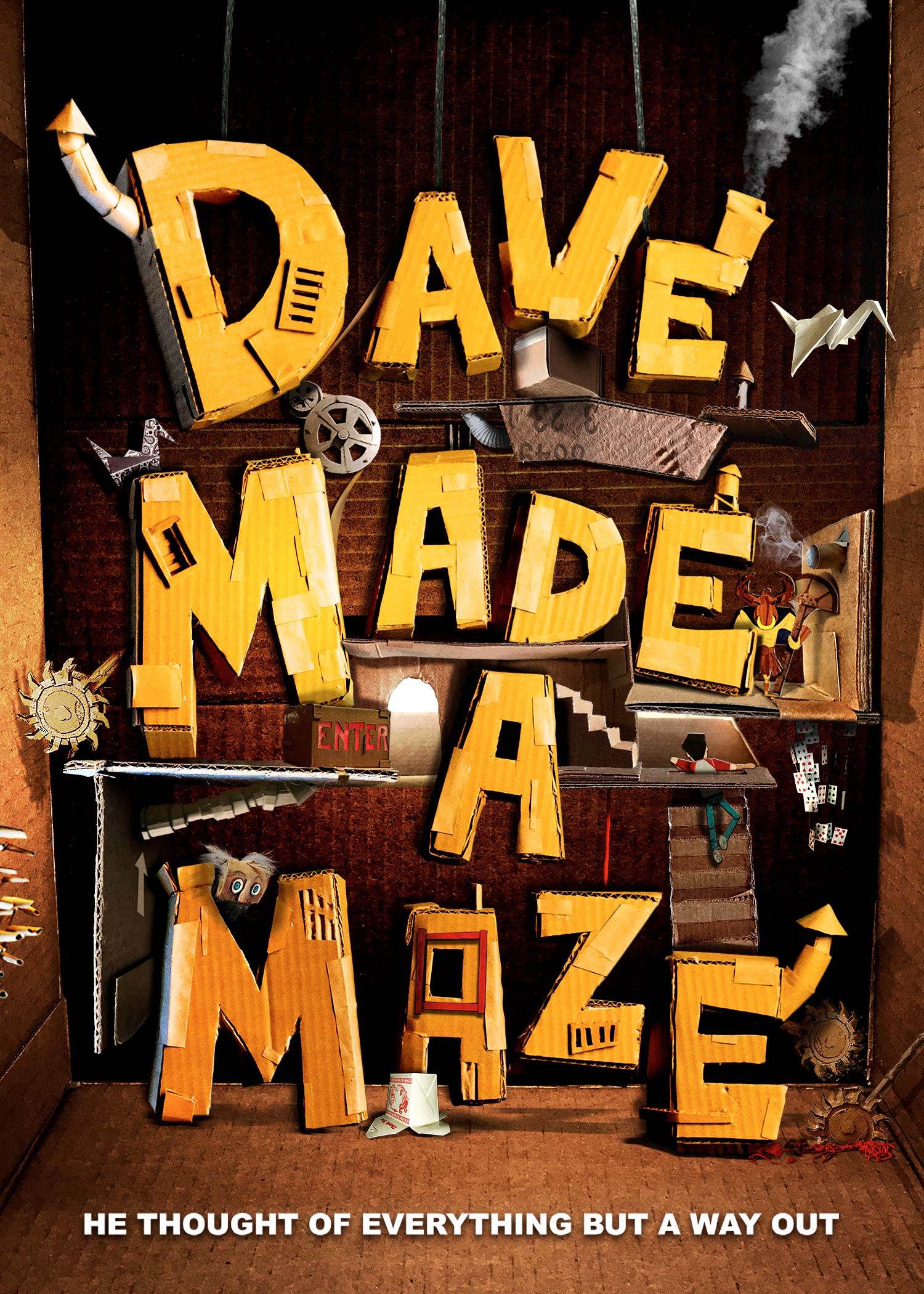 The movie poster for Dave Made a Maze (2017).